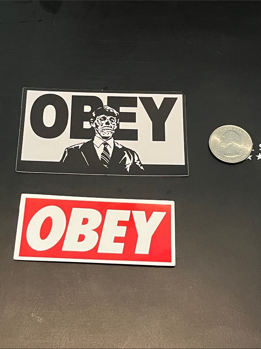 Obey Red and Black Sticker Set with Bold Logo